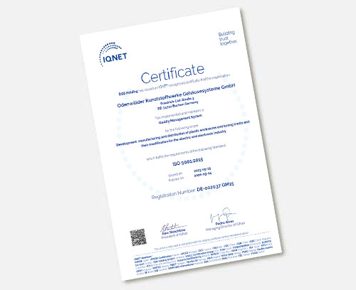 Certificazione IQNet ISO 9001 : 2015