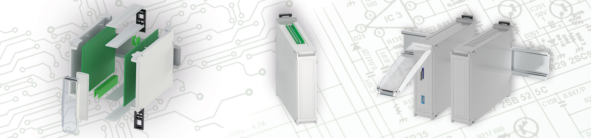 RAILTEC BP, M22 con pannello frontale e pannelli laterali a innesto