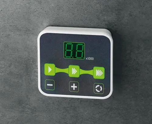 vertieftes Bedienfeld zum Schutz von Folientastaturen