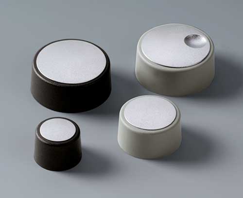 COM-KNOBS mit Deckel in metallic Look