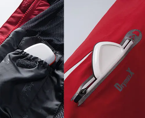 Introduit sans fixation dans des vêtements