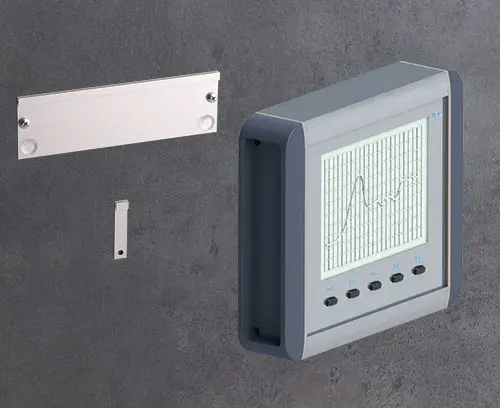 Kit de fixation murale en accessoire (orientation du boitier en format horizontal)