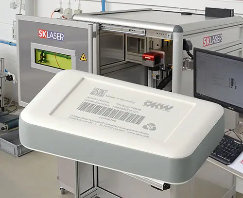Marcatura laser personalizzata per contenitori per componenti elettronici